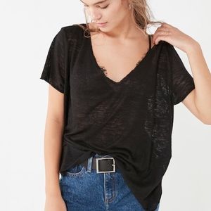 Project Social T Textured Knit Vneck Tee